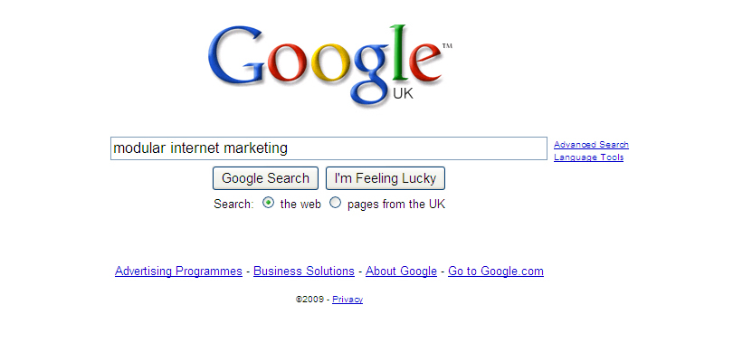 Google Supersizes it's Search box and buttons...