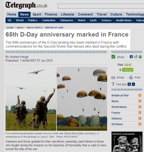 So which one is it? And we thought D-Day was all about Remembrance... Tut