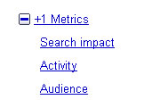 Webmaster Tools Plus1 Tracking