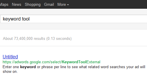 Keyword Tool shows up as untitled in SERP